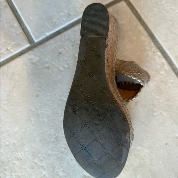 Jack Rogers Women's Gold  Wedge Sandals - Picture 5 of 5